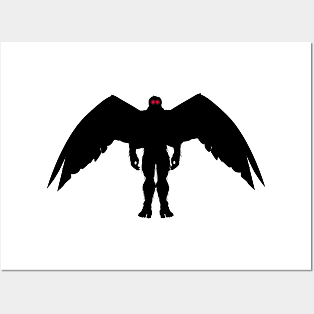 Mothman Wall Art by Wickedcartoons